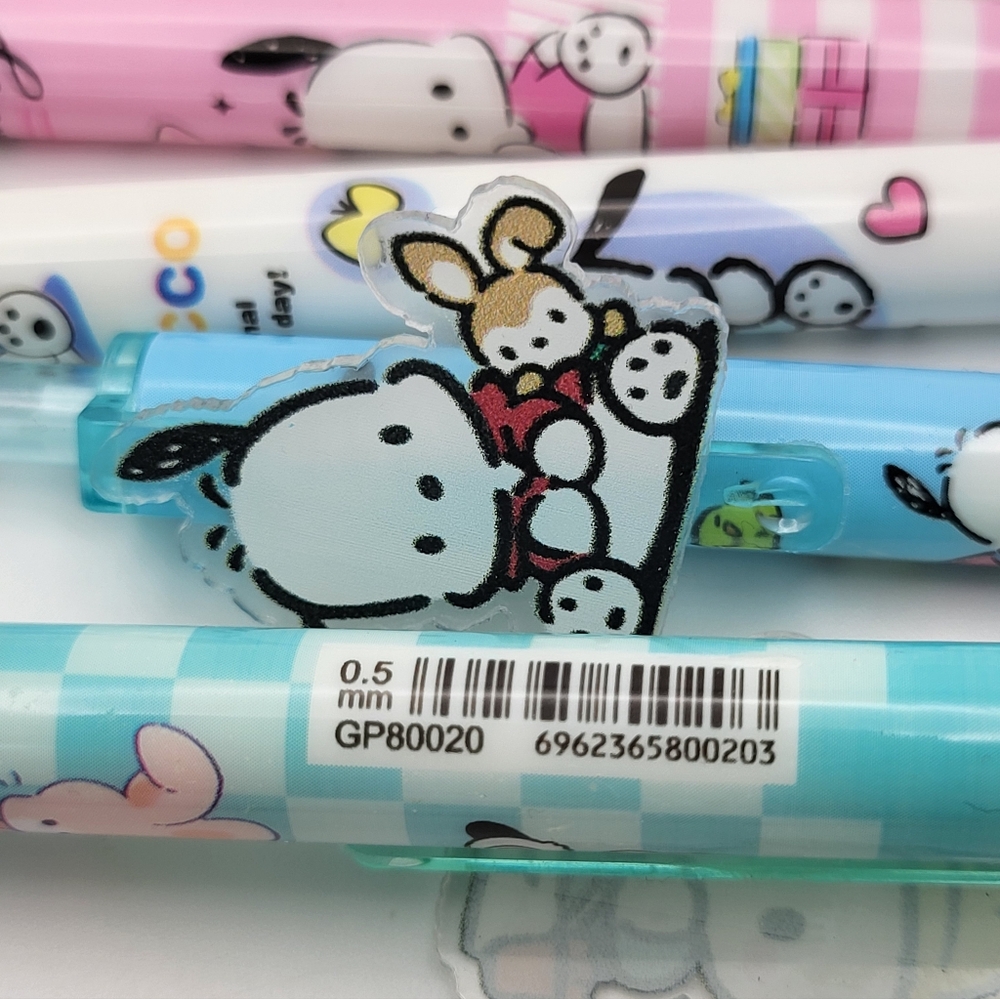 POCHACCO 6-Pack Acrylic Charm Character Pens NEW - Picture 4 of 5